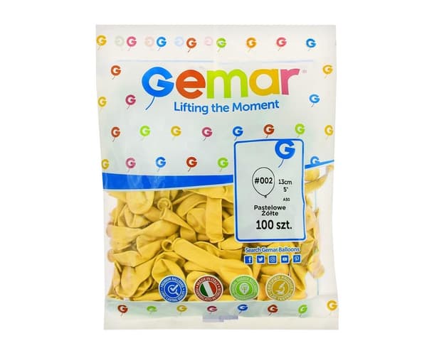 Pastellgula ballonger 100 st