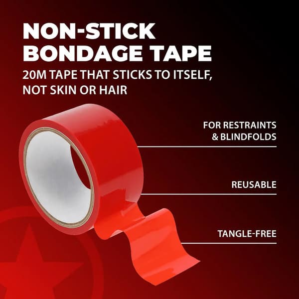 PVC-tejp utan klibb - 20 m - Röd