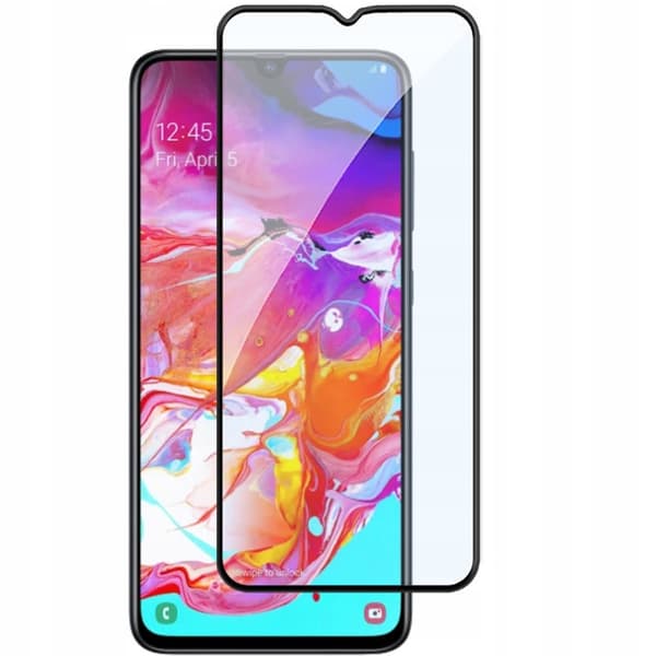 2x Härdat glas för Samsung Galaxy A70 med helskärmstäckning, 5D-glas