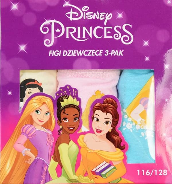 Disney Prinsessor flicktrosor bomull 3-pack 116/128