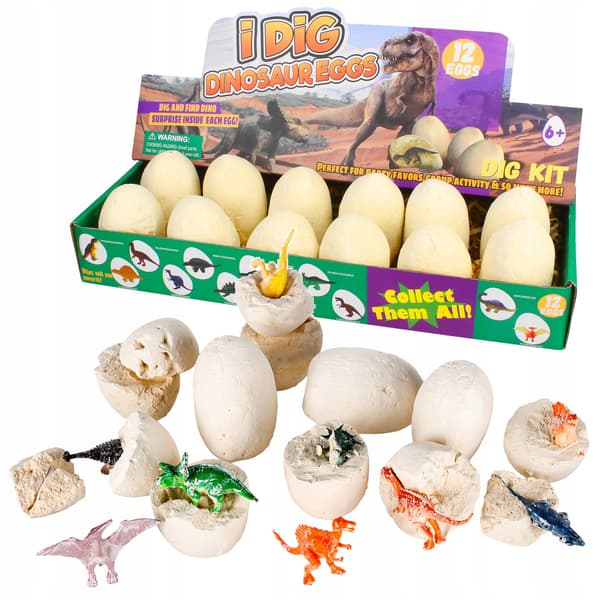 Dinosauruskaivossarja, jossa 12 isoa munaa Z3304