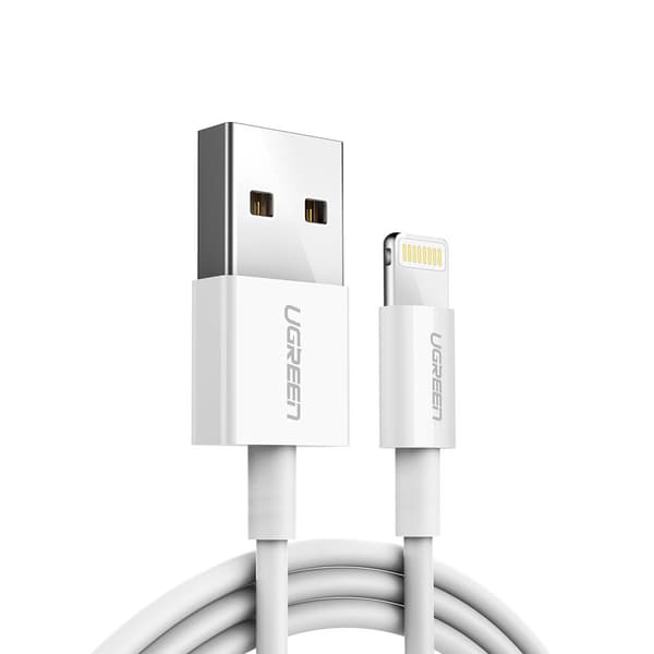 Kabel til iPhone USB - Lightning MFI 1m 2.4A hvid