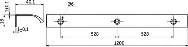 MONBLAN KANTGREB HVID 1200MM 120CM 1,2M LANG IMPONERENDE AKS