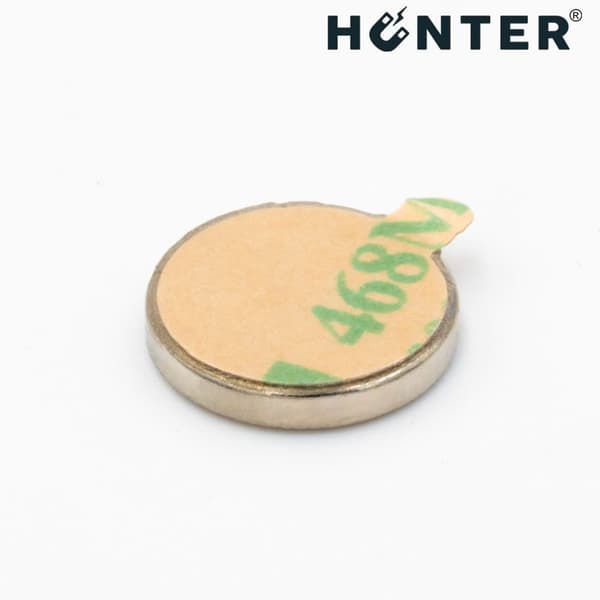 Neodyymisylinterimagneetti 12x2 mm 3M itseliimautuva, pyöreä, Hunter