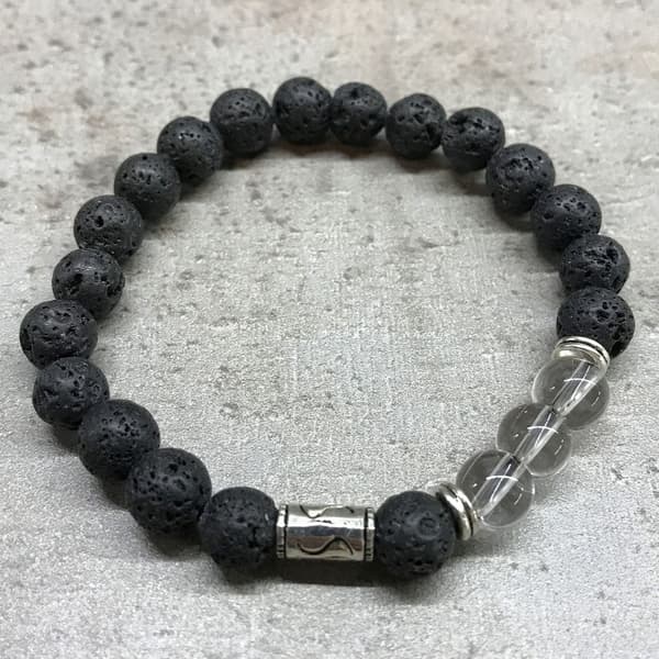 Boho armband med vulkansten. Tribal stenkvarts6