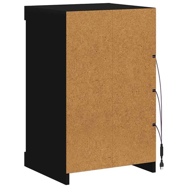 vidaXL LED-skab sort 41x37x67 cm