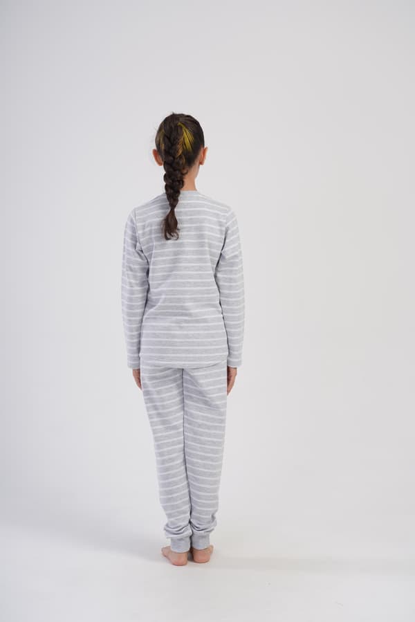 Flickpyjamas i bomull, isolerad, långärmad Vienetta 128 7/8