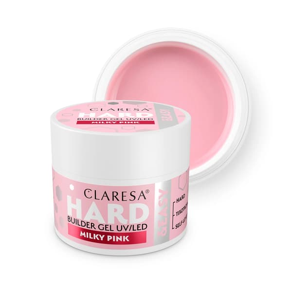 CLARESA Żel HARD&EASY BUILDER GEL MJÖLKROSA 45G