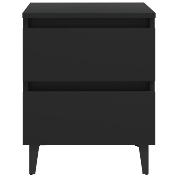vidaXL sengebord sort 40x35x50 cm spånplade