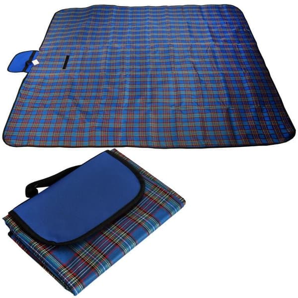 PICKNICKMATTA STRANDFILT VATTENTÄT 145x180 BLÅ