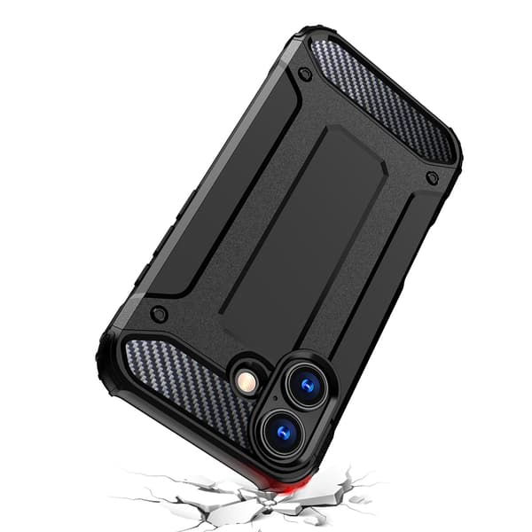 iPhone 17 Hybrid Armor-skal – svart