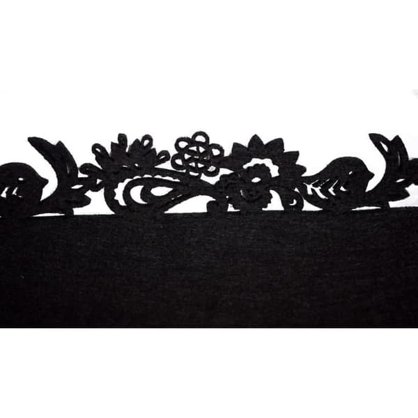 Sort filtbordløber 30x118cm