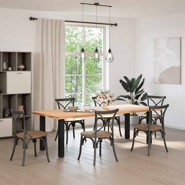 vidaXL sofabordben, 4 stk., sort, 72-74 cm, stål