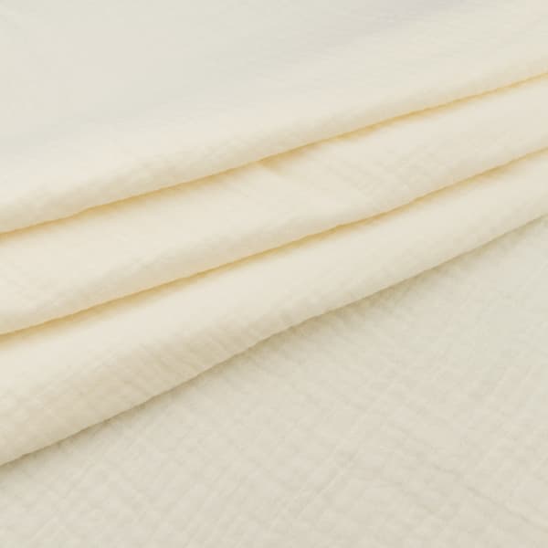 Bomuldsmuslin, ecru farve