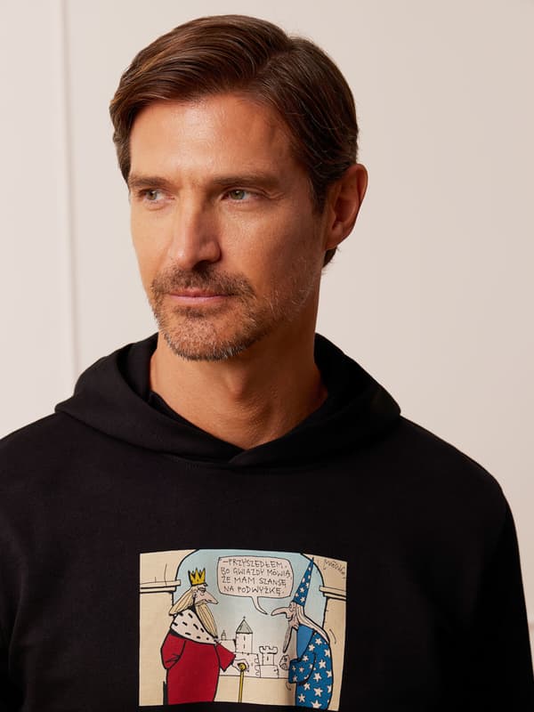 SORT MÆLKESWEATSHIRT M