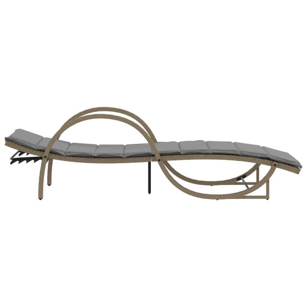 vidaXL Solstolar med bord, set om 2, beige, polyrotting