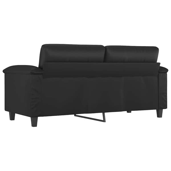 vidaXL 2-sitssoffa, svart, 140 cm, konstläder