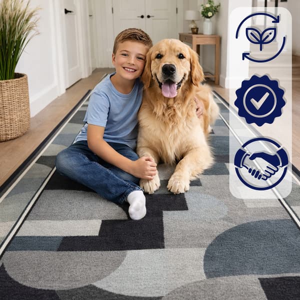 [7] Kameleontgrå 67 x 250 cm halkfri matta D6951