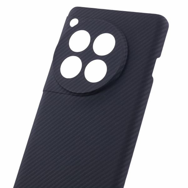 Etui til OnePlus 12 5G, Aramidfibercover, sort