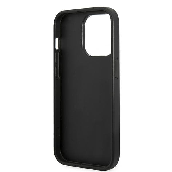Guess Glitter Script-skal till iPhone 14 Pro, svart