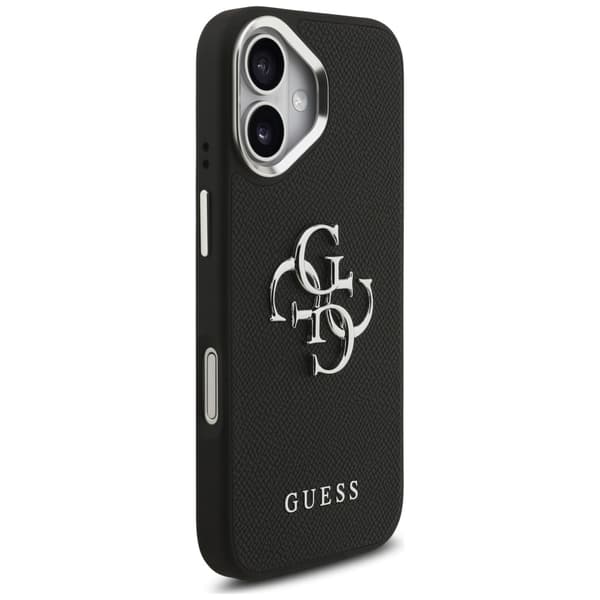 Guess Grained Big 4G Classic Logo cover til iPhone 17, sort