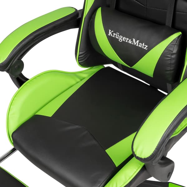Kruger & Matz GX-150 Sort/Grøn Gamingstol