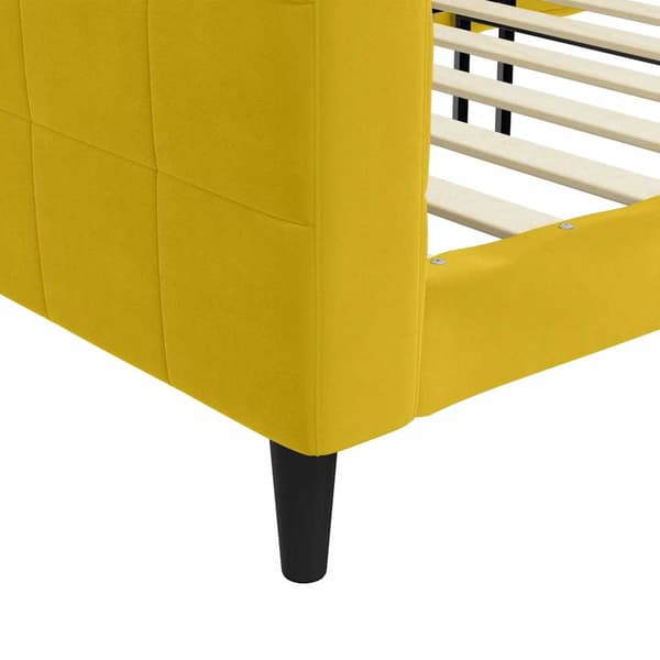 vidaXL Bäddsoffa gul 100x200 cm klädd i sammet