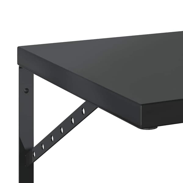 vidaXL væghylder, 2 stk., 100x40 cm, sort rustfrit stål
