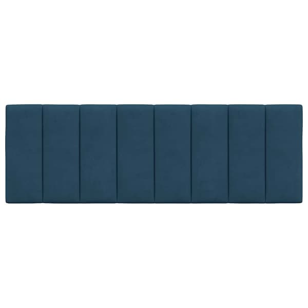 vidaXL Sängynpäädyn tyyny, sininen, 140 cm, sametti