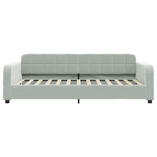 vidaXL Bäddsoffa ljusgrå 100x200 cm klädd i sammet