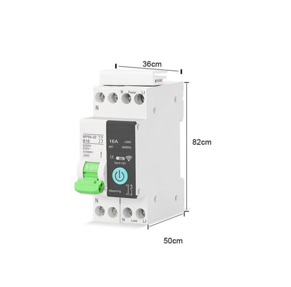 Zigbee 16A Sikring Tuya Energimåling
