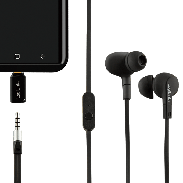 USB-C til 3,5 mm lydadapter, USB 3.2, sort - LogiLink UA356