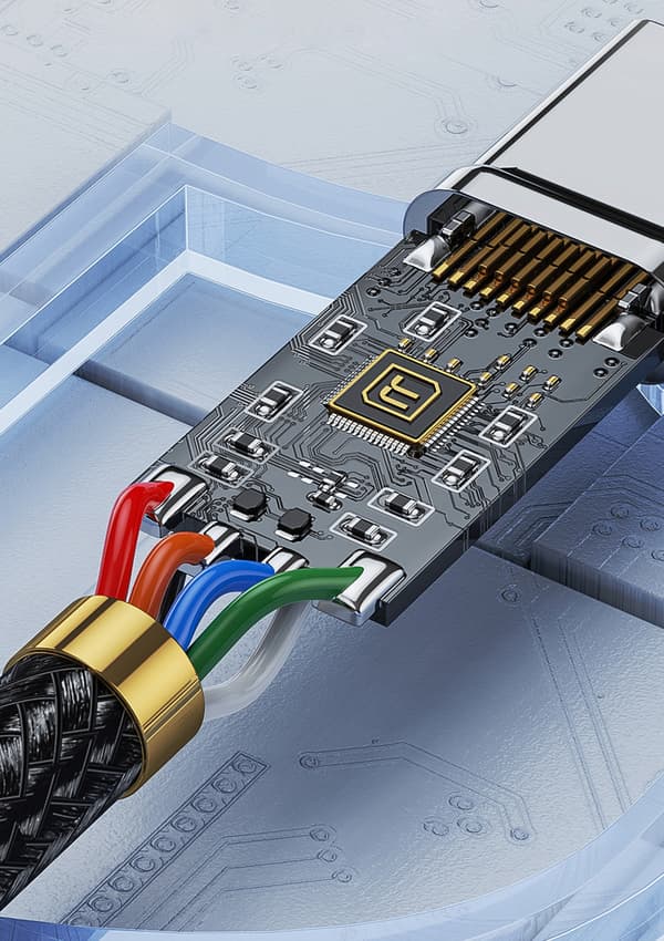 Pitkä 3m TOOCKI nopea USB-A - USB-C 100W PD -kaapeli 3 metriä