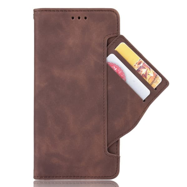Flip-cover til Xiaomi Mi Note 10 Lite, kortholder, brun