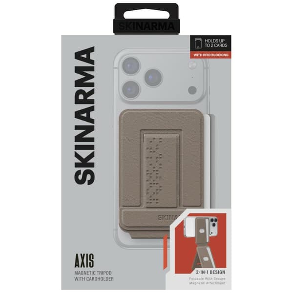 Skinarma Axis Magnetisk Vikbar Stativplånbok Khaki