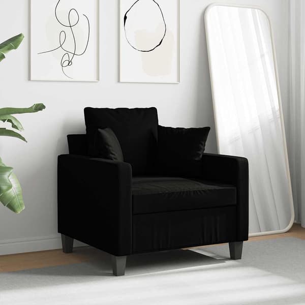 vidaXL lænestol, sort, 60 cm, stofbetræk