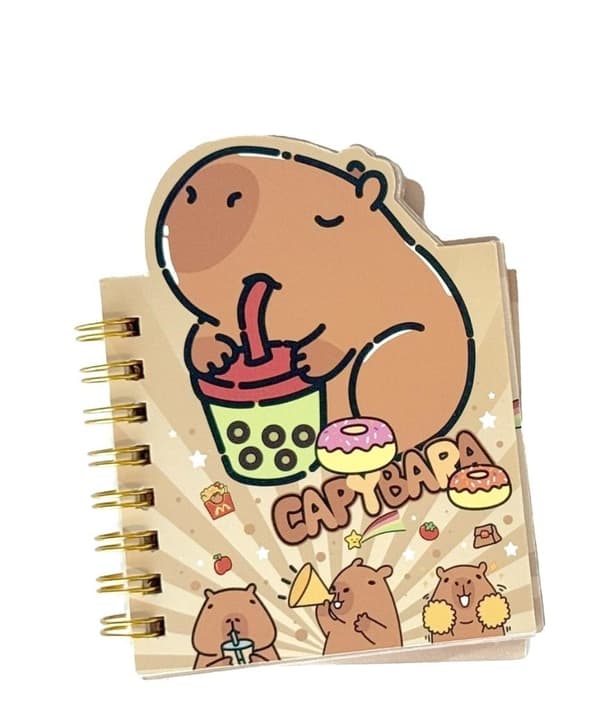 Capybara Snacks Spiral Notesbog 50 Ark
