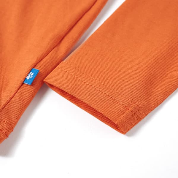 Børne langærmet T-shirt, mørkeorange, 92