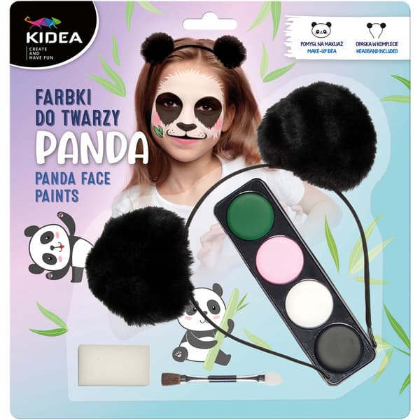 ANSIKTSMÅLNINGSSET MED PANDA-PANNBAND KIDEA 7135