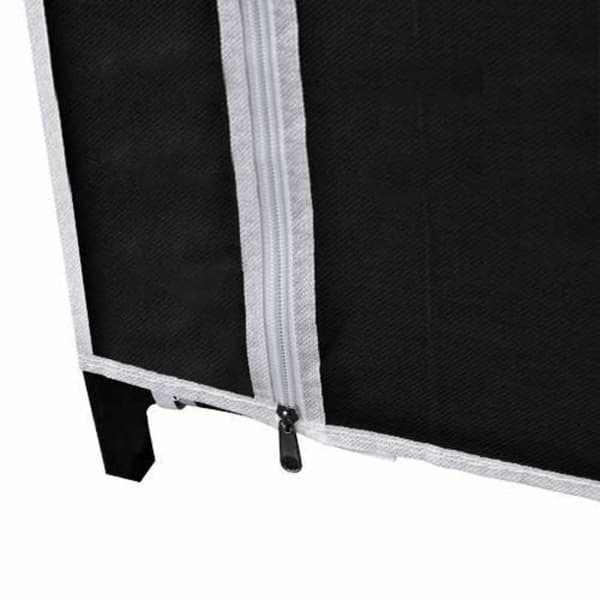 vidaXL foldbar garderobe 110x45x175 cm sort