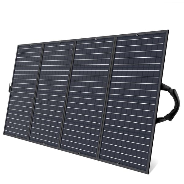 Sammenklappelig solcelleoplader til rejser, 160W, sort