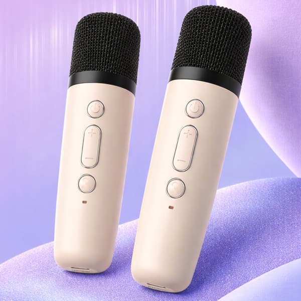 [pakke] Karaoke-sæt Højttaler 2 mikrofoner Bluetooth USB SD Mini Jack Z3345B
