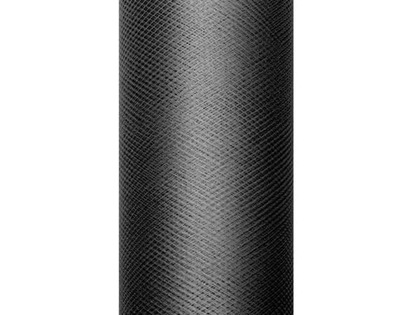 Sileä musta tylli 0,3x9 m