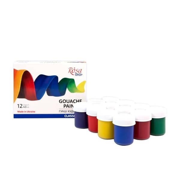 Guassivärit 40ml 12 väriä klassinen