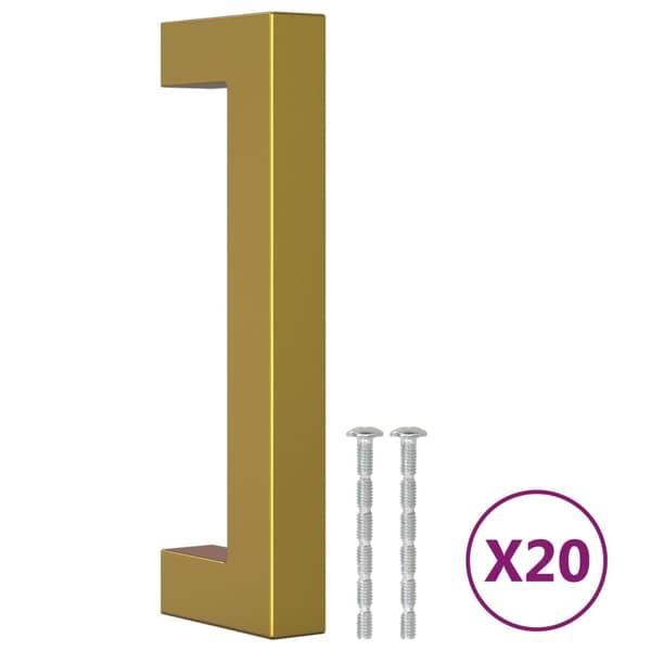 vidaXL skabsgreb, 20 stk., guld, 96 mm, rustfrit stål