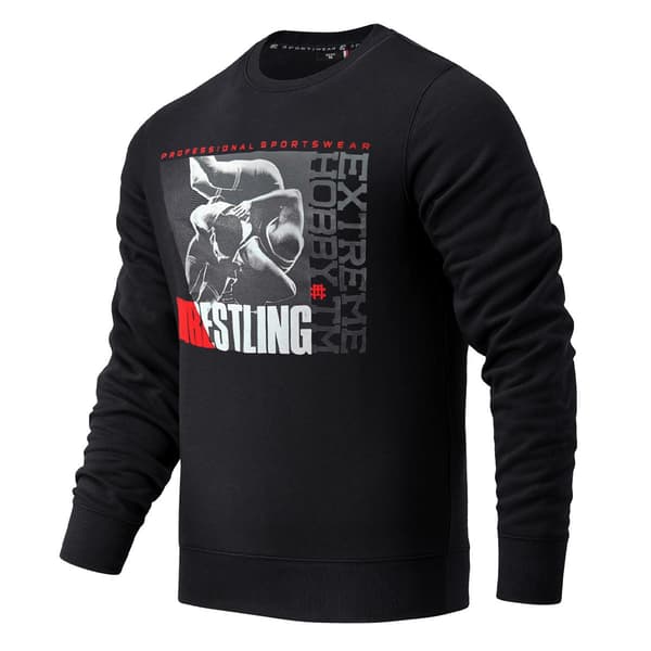 Herre sweatshirt uden hætte WRESTLING PRO 2XL SORT