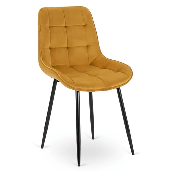 CHRIS Sennep Velour Moderne Polstret Spisestol