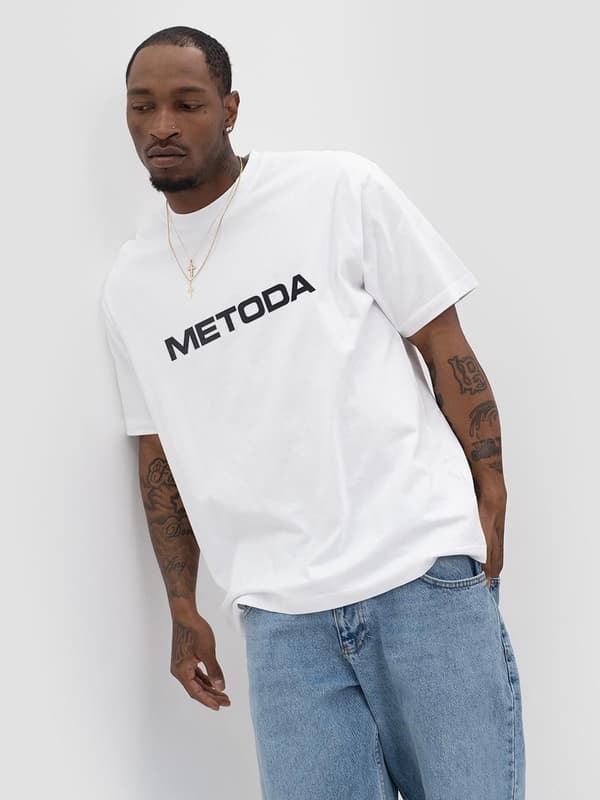 Method Sport Name Vit Oversized Kortärmad T-shirt XL