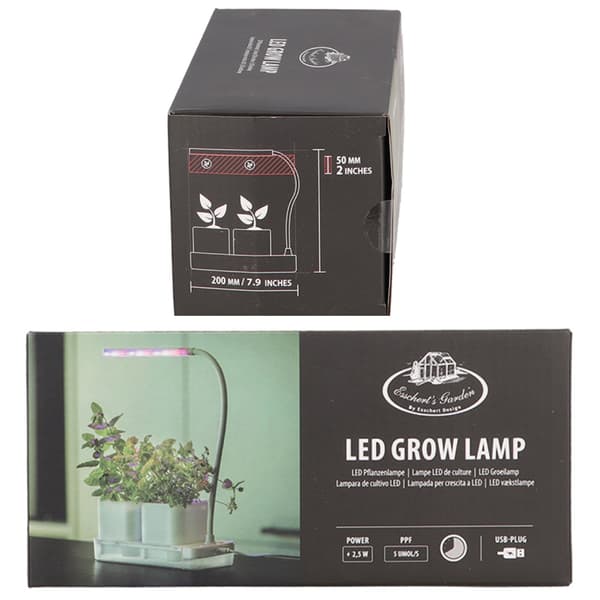 LED-lampe til plantevækst med potter