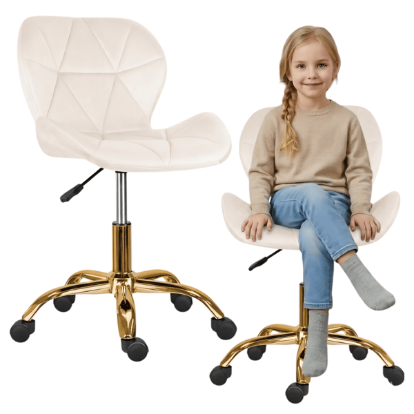 Luca kontorstol beige guldben